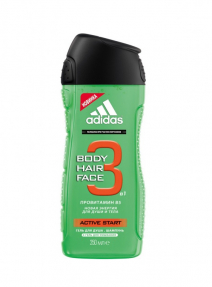 Adidas гель для душа 250мл Men 3 в 1 Active Start