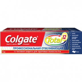 Colgate зубная паста 75мл Total 12 Профессиональное отбеливание