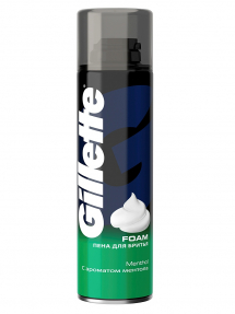 Gillette пена для бритья Menthol (с ароматом ментола) 200мл