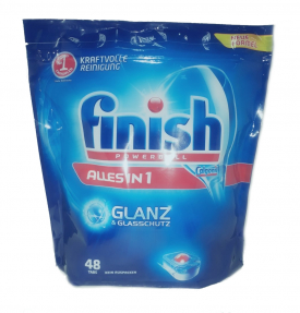 Finish посудомоечные капсулы All in 1 Glaz/Glassschutz 48шт/ 902г