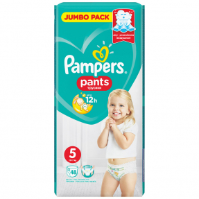 Pampers Pants подгузники-трусики №5 12-17кг 48шт