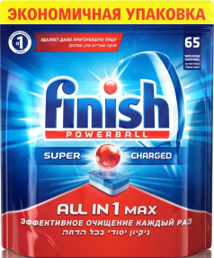 Finish All-In-One таблетки для посудомойки 65шт. Max
