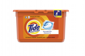 Tide капсулы для стирки 12штX24,8г Альпийская свежесть