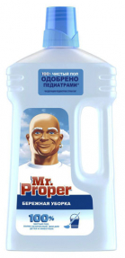 Mr Proper средство для мытья полов и стен 1л Бережная уборка