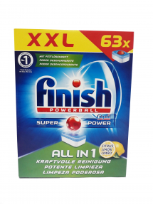 Finish Powerball All in 1 таблетки для посудомойки 63шт/1027г Цитрус