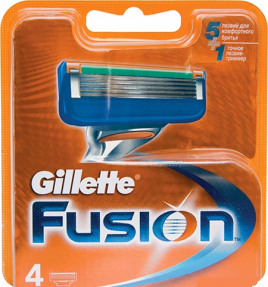 Gillette Fusion сменные картриджи для бритья 4 шт.