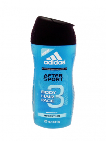 Adidas гель для душа 250мл Men 3 в 1 After Sport