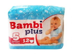 Памперсы Bambi Junior 12 №5 12-25 кг 12шт