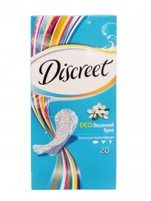 Discreet ежедневные гигиенические прокладки Deo Spring Breeze Multiform Single 20шт