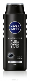 Nivea шампунь 400мл Сила угля муж.*12