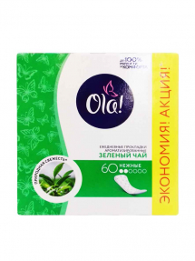 OLA! ежедневные прокладки 60шт. Зеленый чай