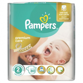 Pampers подгузники Премиум Мини №2 3-6кг 80шт.