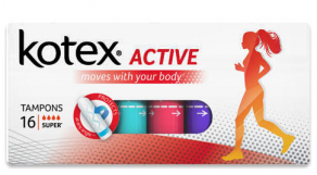 Kotex тампоны Актив Супер 4 кап. 16шт.