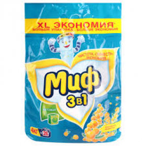Миф стиральный порошок 3 в 1 4кг (авт.) Свежесть мимозы