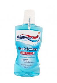 AquaFresh Ополаскиватель рта 500мл Свежая мята