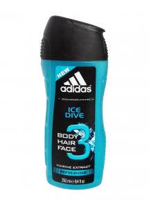 Adidas гель для душа 250мл Men 3 в 1 Ice Dive