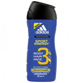Adidas гель для душа 250мл Men 3 в 1 Sport Energy